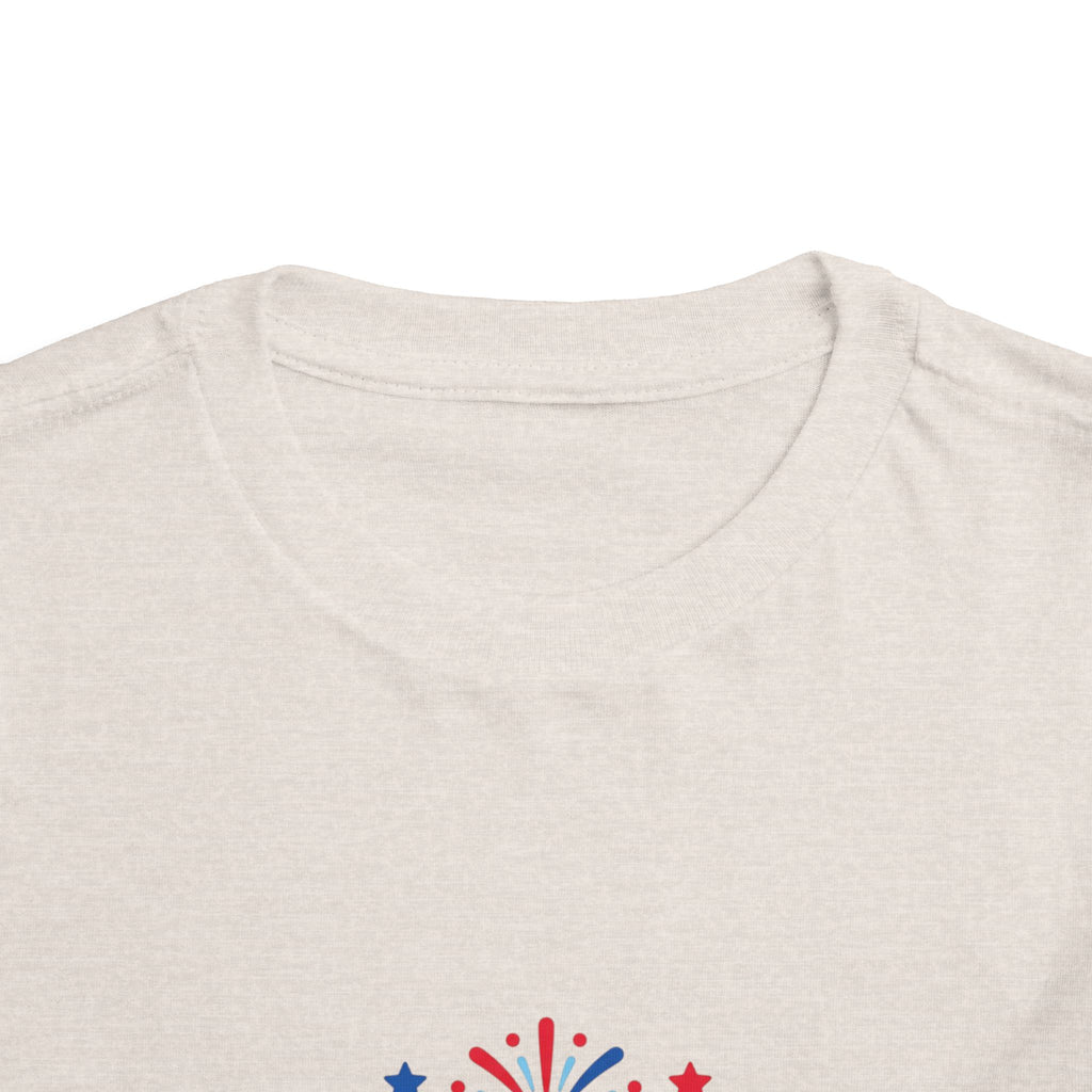 USA 250 Toddler Tee — Patriotic 4th of July Fireworks Shirt