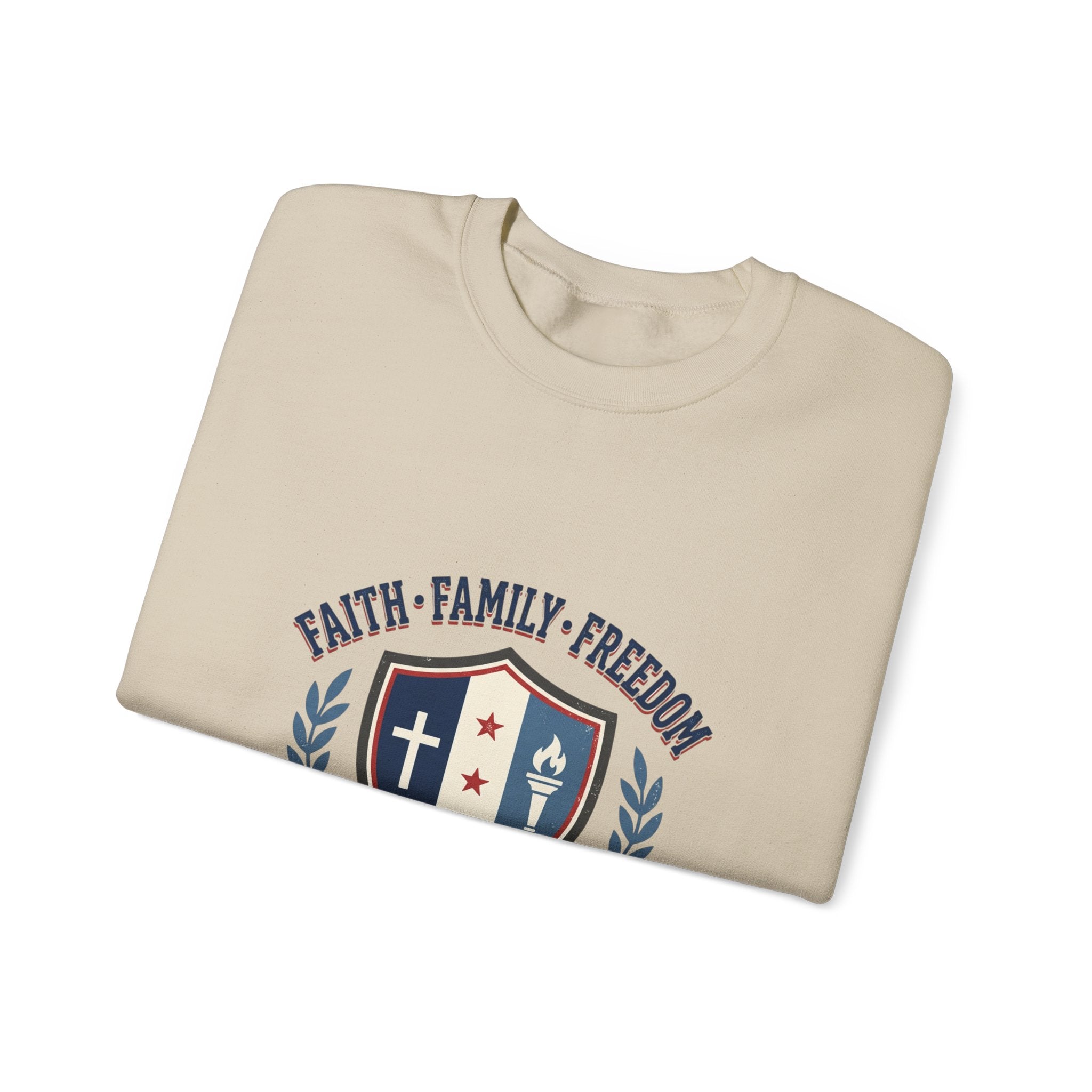 Faith · Family · Freedom Crewneck Sweatshirt | Patriotic, Vintage Americana