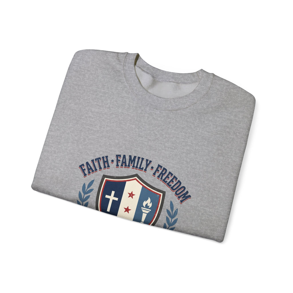Faith · Family · Freedom Crewneck Sweatshirt | Patriotic, Vintage Americana