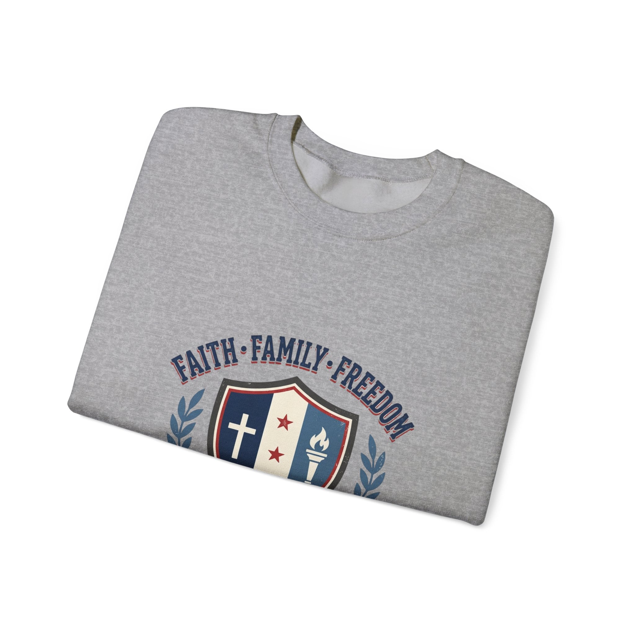 Faith · Family · Freedom Crewneck Sweatshirt | Patriotic, Vintage Americana
