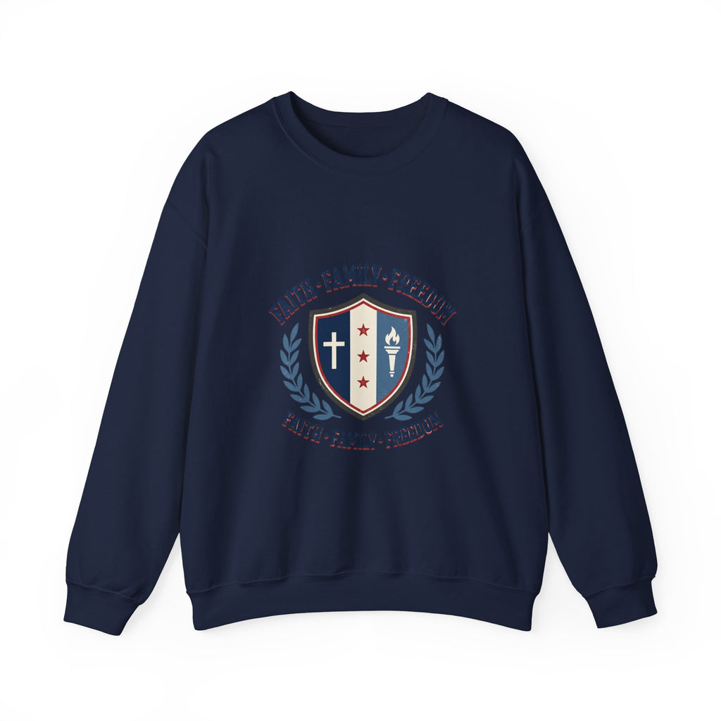 Faith · Family · Freedom Crewneck Sweatshirt | Patriotic, Vintage Americana