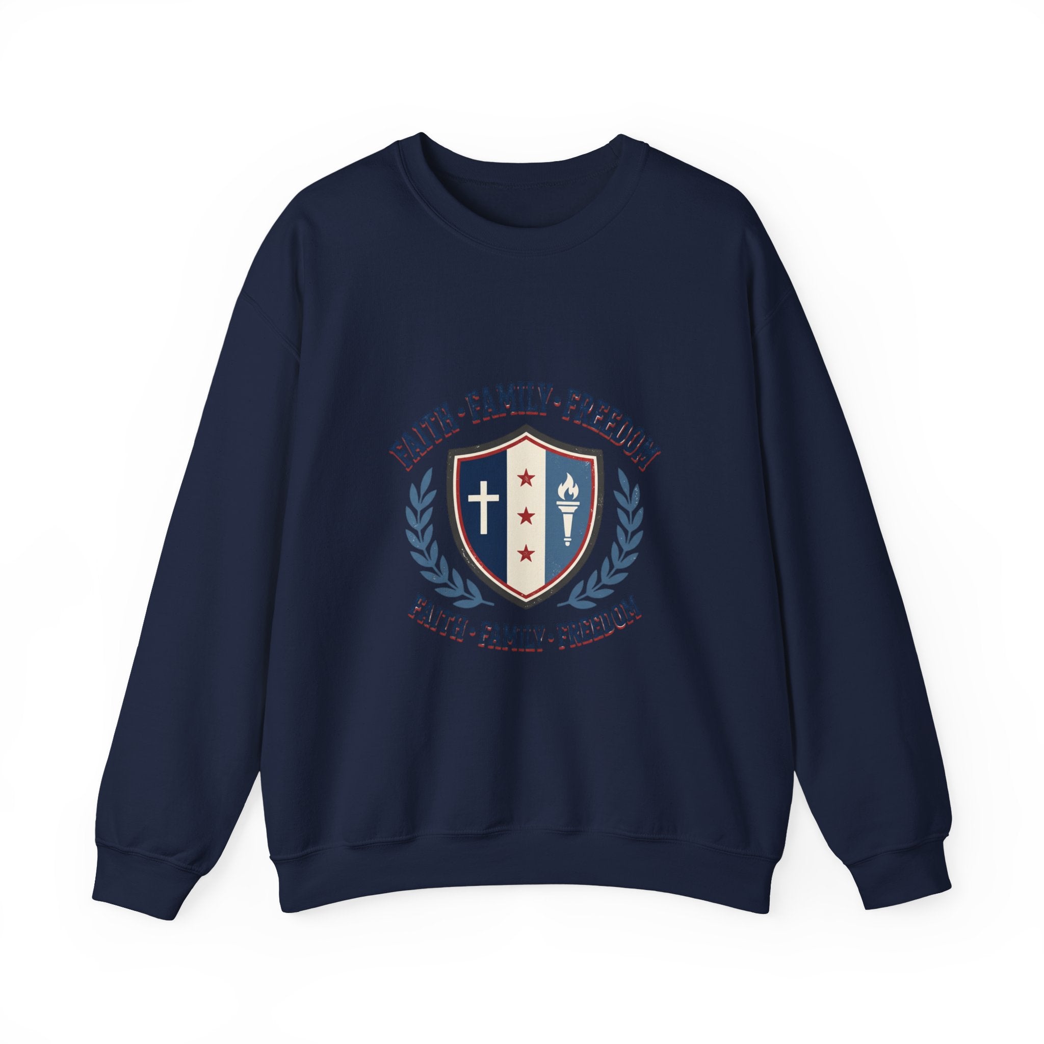 Faith · Family · Freedom Crewneck Sweatshirt | Patriotic, Vintage Americana