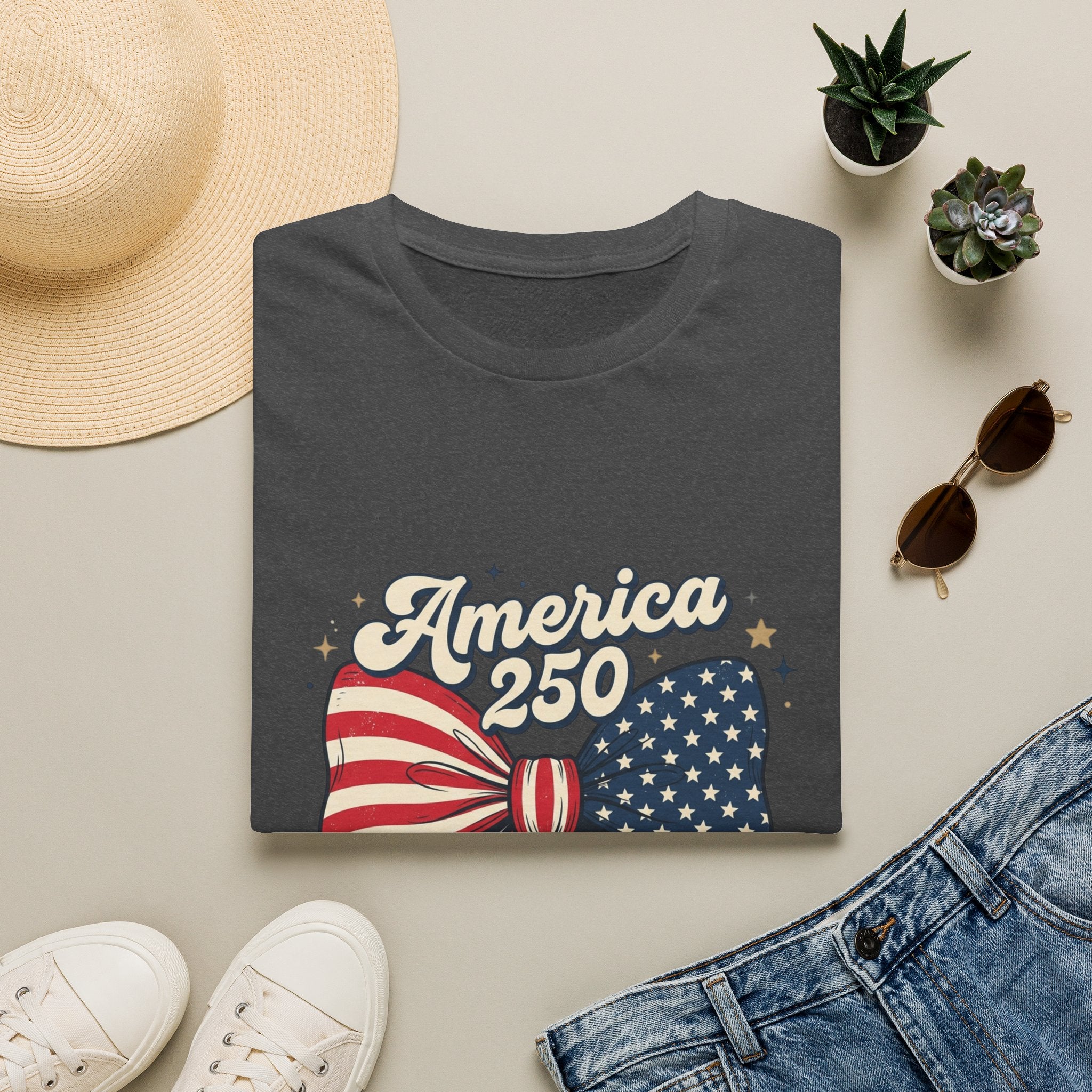America 250 Patriotic Bow T-Shirt