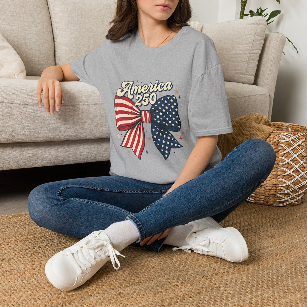 America 250 Patriotic Bow T-Shirt