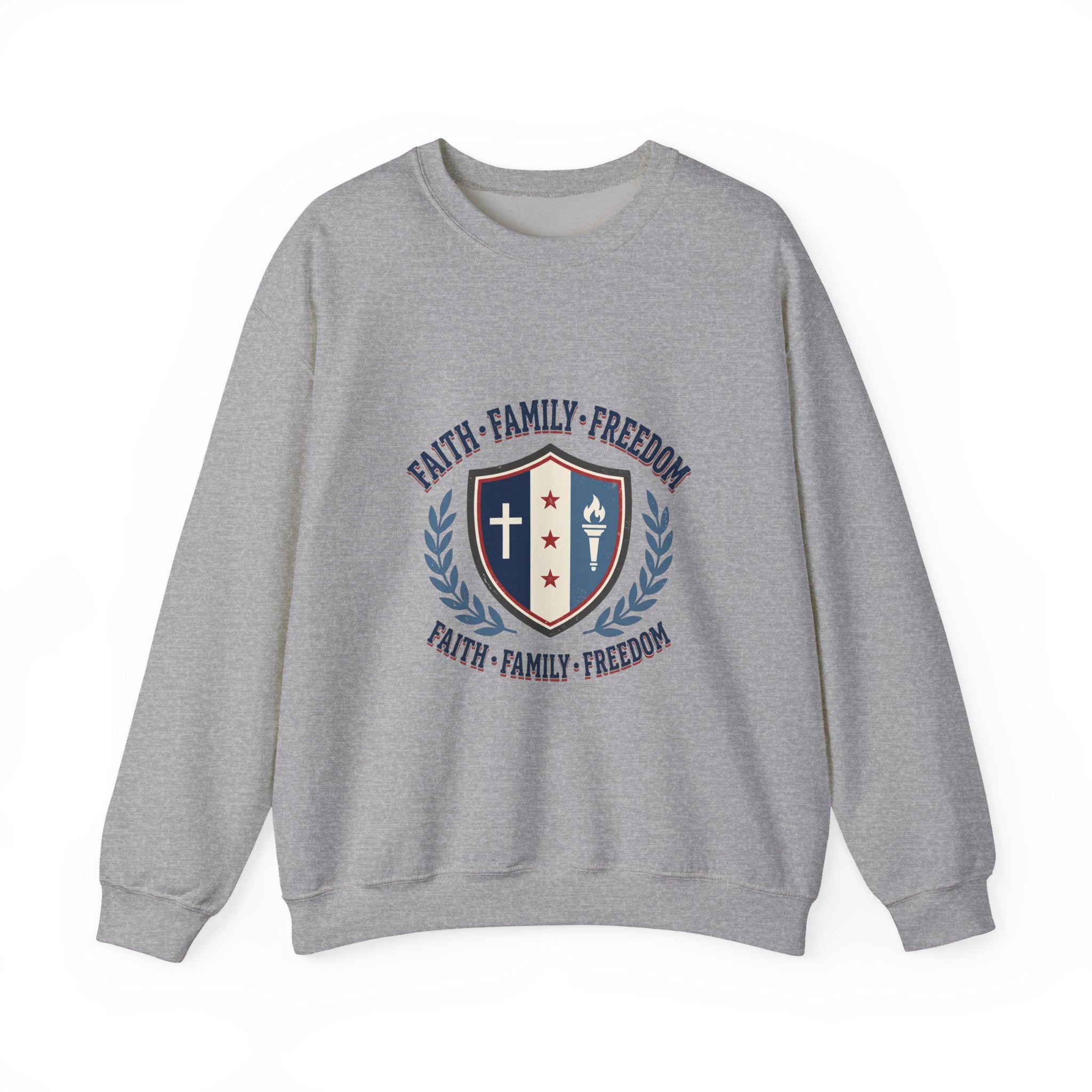 Faith · Family · Freedom Crewneck Sweatshirt | Patriotic, Vintage Americana
