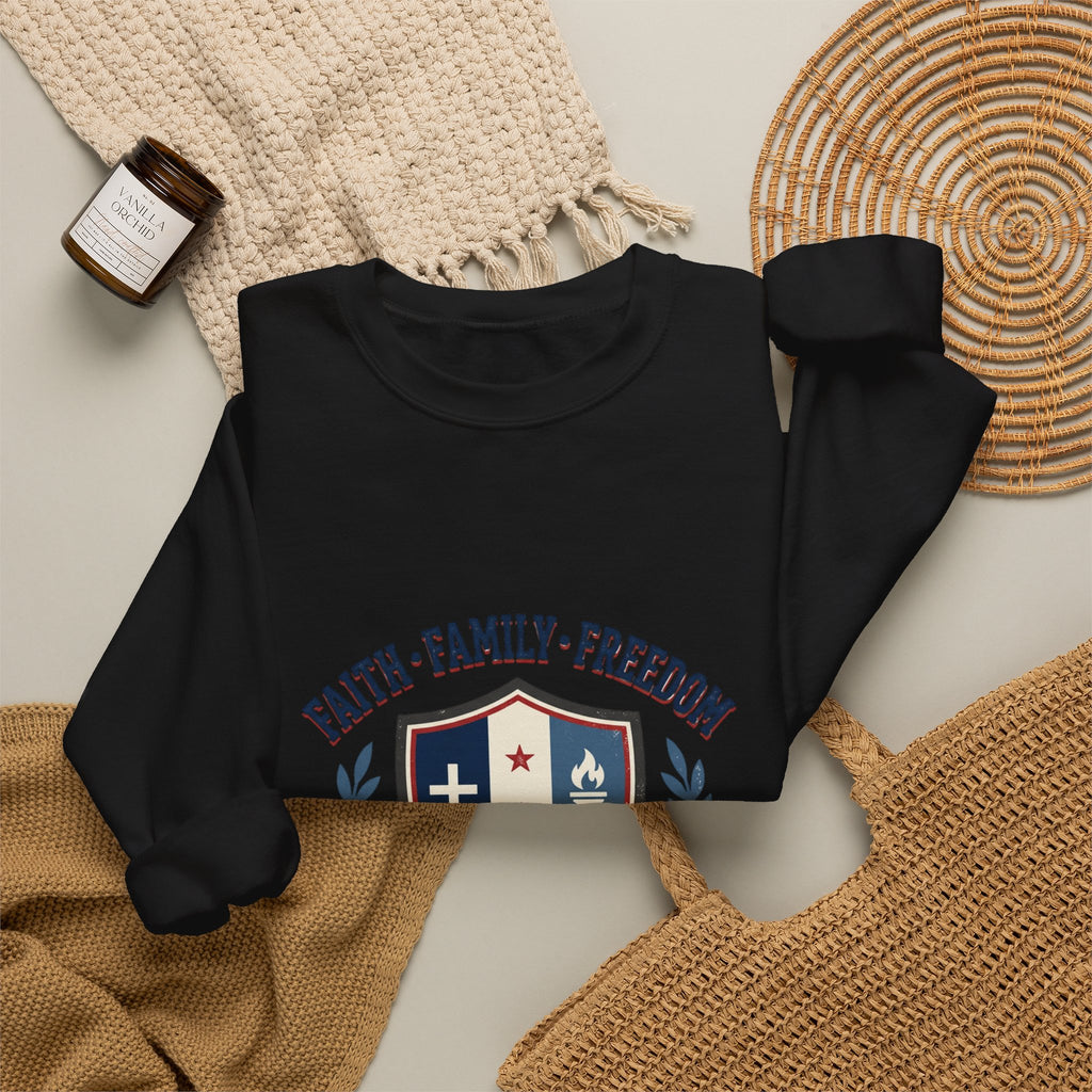 Faith · Family · Freedom Crewneck Sweatshirt | Patriotic, Vintage Americana