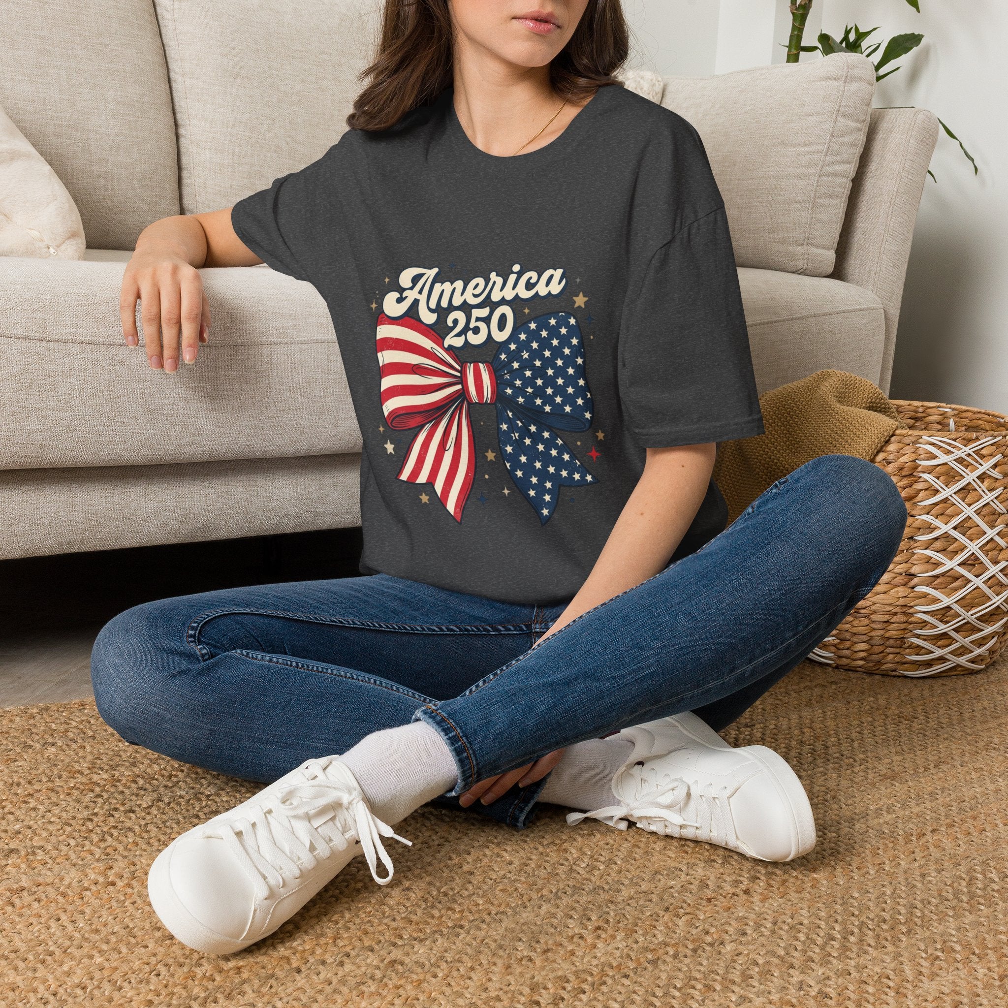 America 250 Patriotic Bow T-Shirt