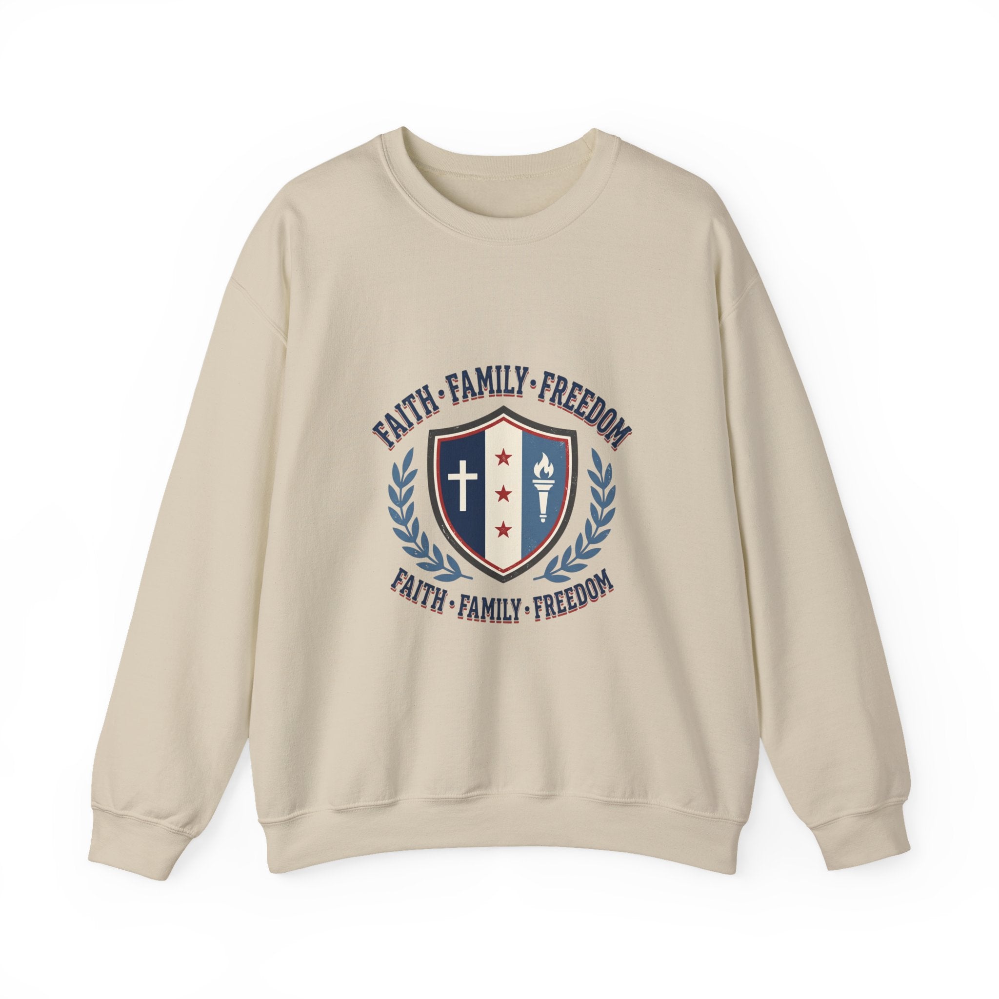 Faith · Family · Freedom Crewneck Sweatshirt | Patriotic, Vintage Americana