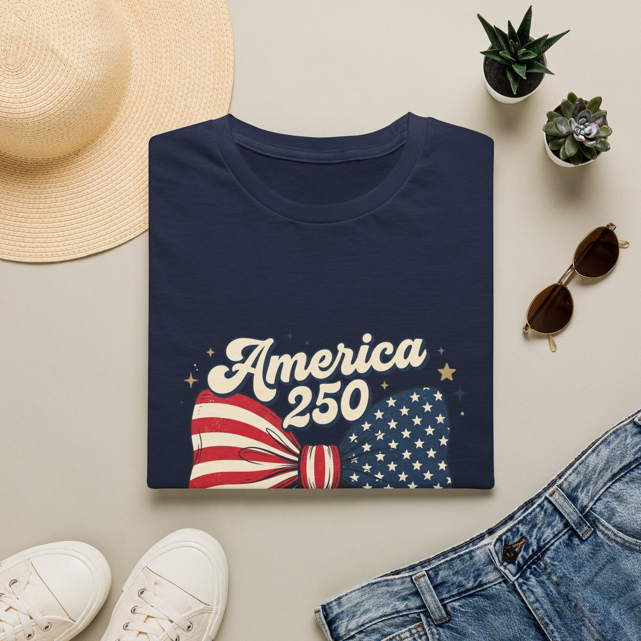 America 250 Patriotic Bow T-Shirt