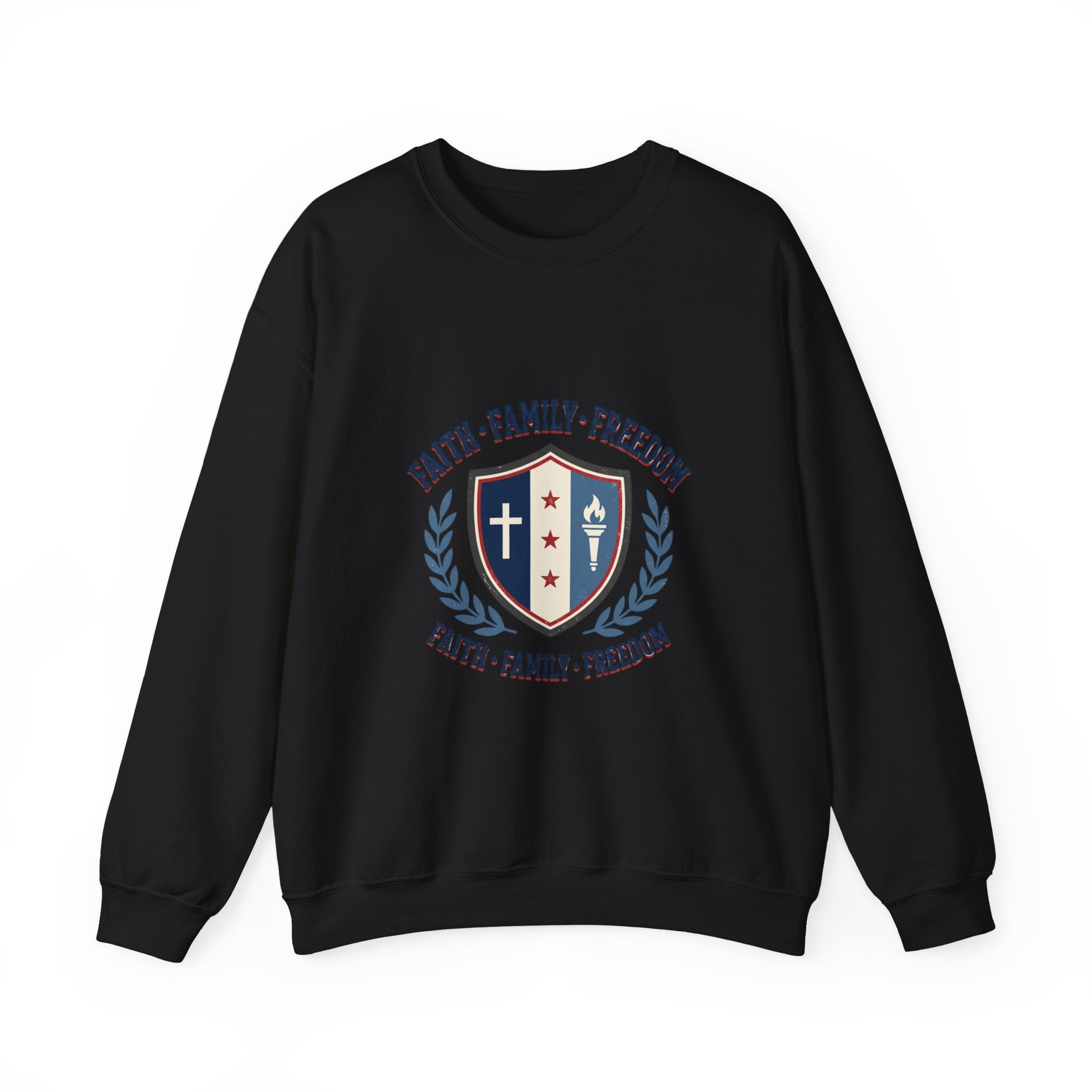Faith · Family · Freedom Crewneck Sweatshirt | Patriotic, Vintage Americana