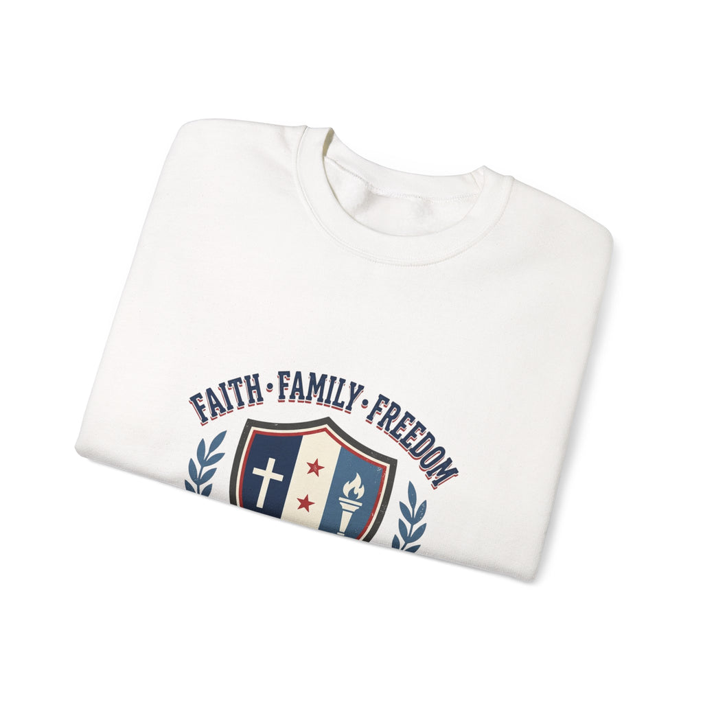 Faith · Family · Freedom Crewneck Sweatshirt | Patriotic, Vintage Americana
