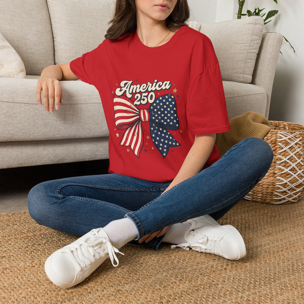 America 250 Patriotic Bow T-Shirt