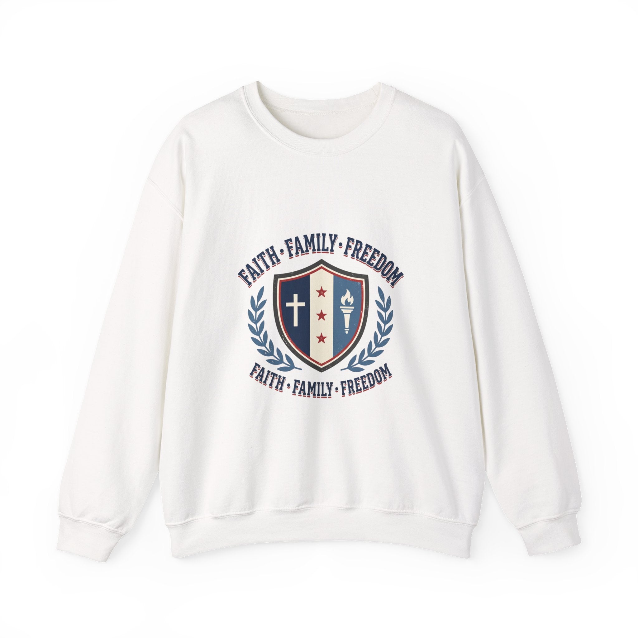 Faith · Family · Freedom Crewneck Sweatshirt | Patriotic, Vintage Americana