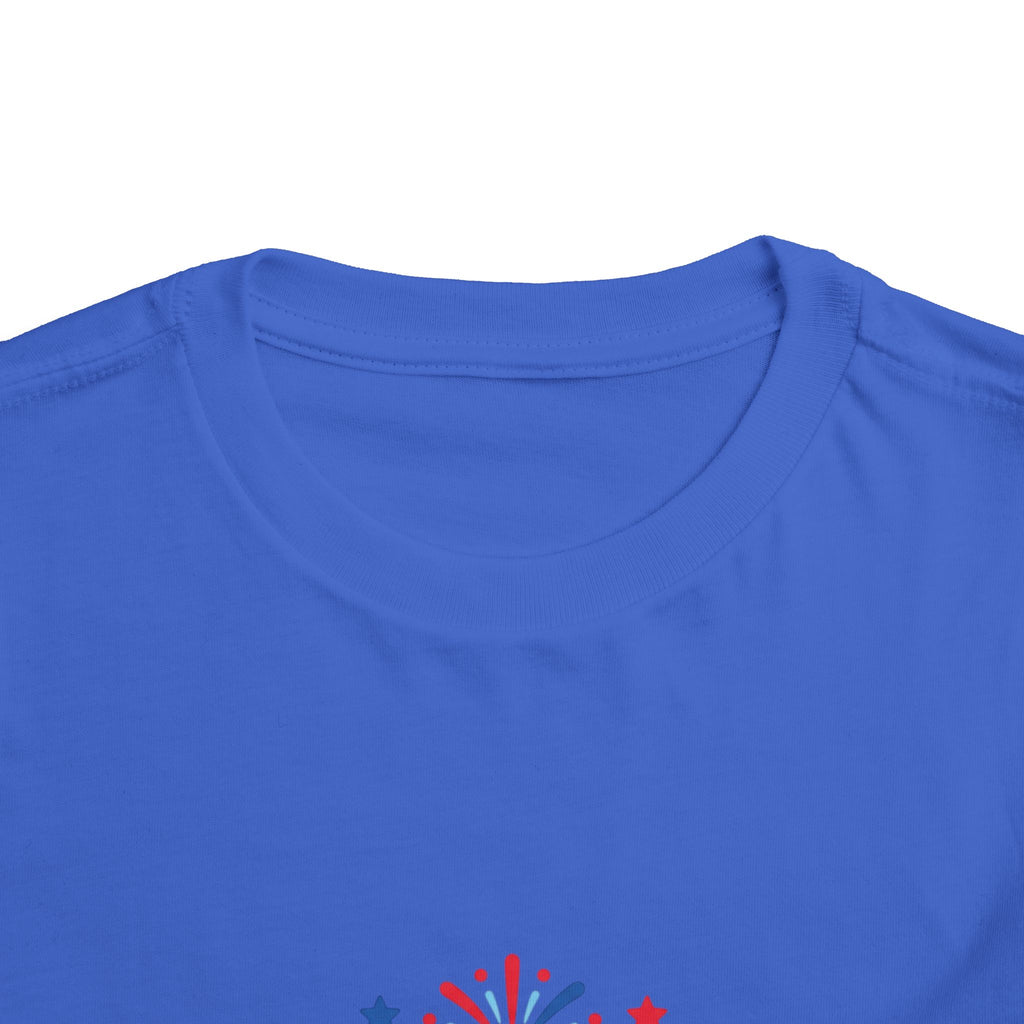 USA 250 Toddler Tee — Patriotic 4th of July Fireworks Shirt