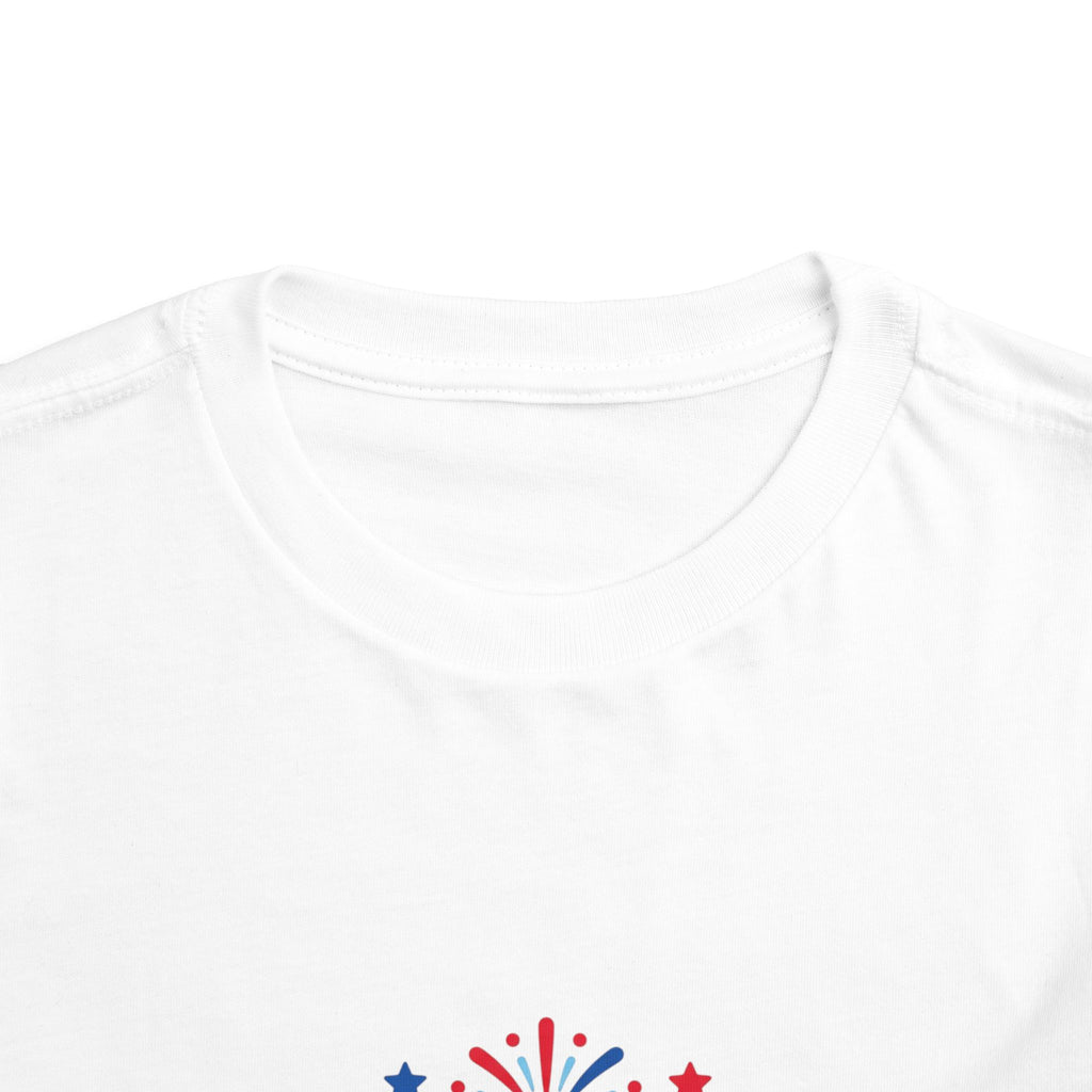 USA 250 Toddler Tee — Patriotic 4th of July Fireworks Shirt